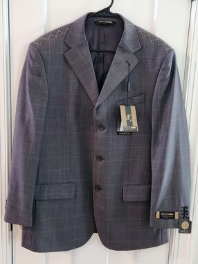Pronto Moda New Suit Jacket 40R 34W